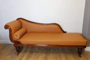 Dormeuse Regency de Mogno do Século XIX